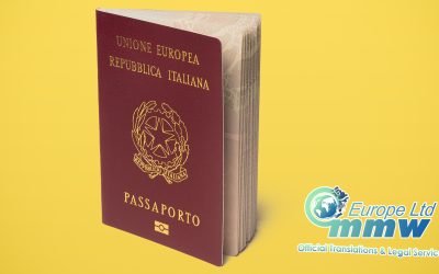 Italian passport on a table – symbol of citizenship and renewal issues