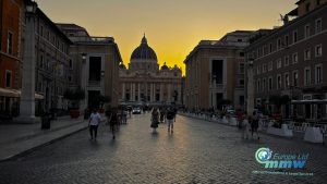St. Peter's Basilica Rome at sunset – Italian citizenship by descent 2025