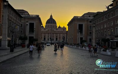 St. Peter's Basilica Rome at sunset – Italian citizenship by descent 2025