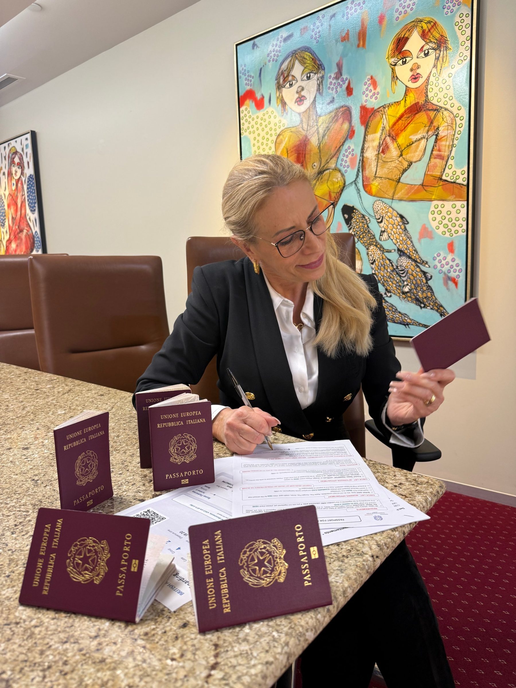 Michela de Julio at the Consulate General in London